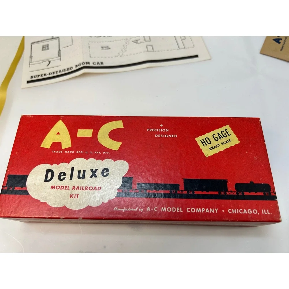Vintage A-C Model Company Deluxe HO Gage Boom Car Kit MWX-6 Wood Metal Train